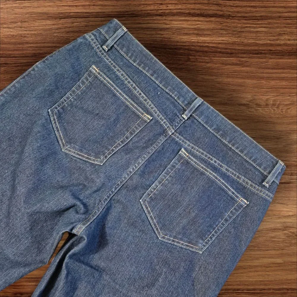 L.L. BEAN Dark Denim Long Shorts Plus Size